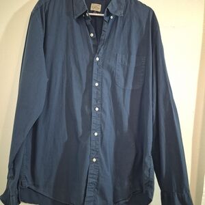 J. Crew Men's Deep Blue Button Down Shirt